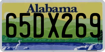 AL license plate 65DX269