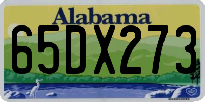 AL license plate 65DX273
