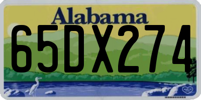 AL license plate 65DX274