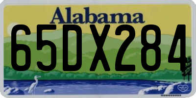 AL license plate 65DX284