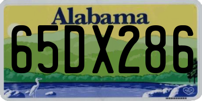 AL license plate 65DX286