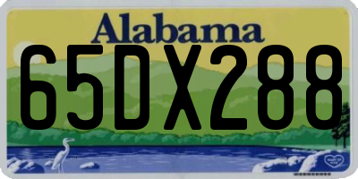 AL license plate 65DX288