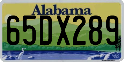 AL license plate 65DX289