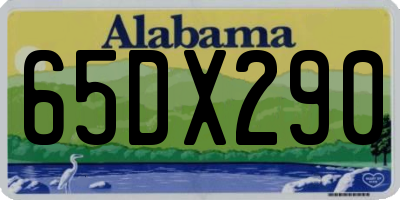 AL license plate 65DX290