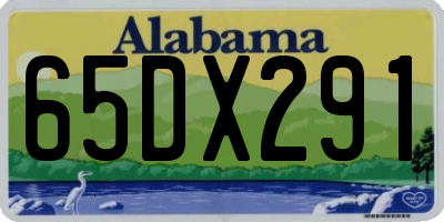 AL license plate 65DX291