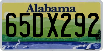 AL license plate 65DX292