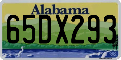 AL license plate 65DX293