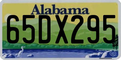 AL license plate 65DX295