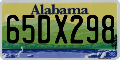 AL license plate 65DX298