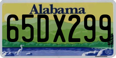 AL license plate 65DX299
