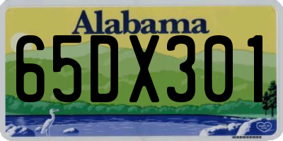 AL license plate 65DX301