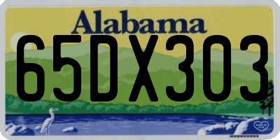 AL license plate 65DX303