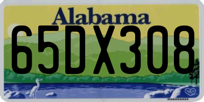 AL license plate 65DX308
