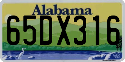 AL license plate 65DX316