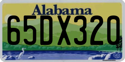 AL license plate 65DX320
