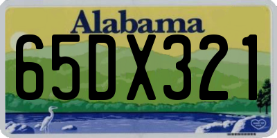 AL license plate 65DX321