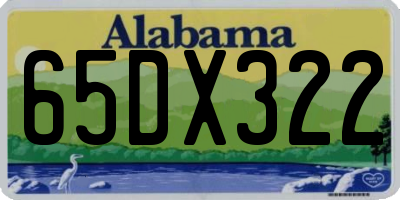 AL license plate 65DX322