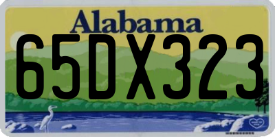 AL license plate 65DX323
