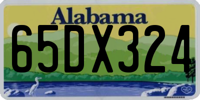 AL license plate 65DX324