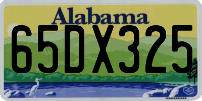 AL license plate 65DX325