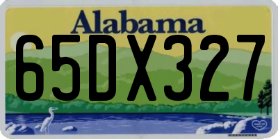 AL license plate 65DX327