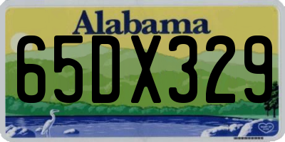 AL license plate 65DX329