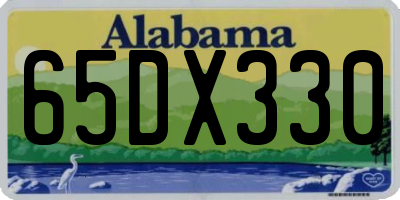 AL license plate 65DX330