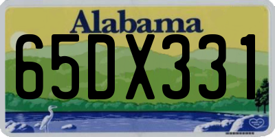 AL license plate 65DX331