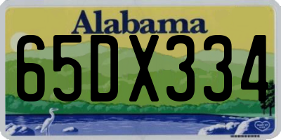 AL license plate 65DX334
