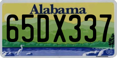 AL license plate 65DX337