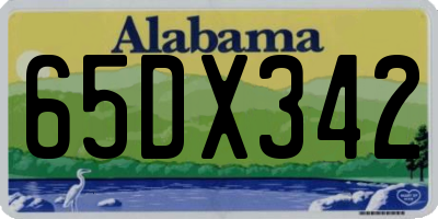 AL license plate 65DX342