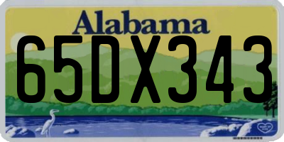 AL license plate 65DX343