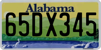 AL license plate 65DX345