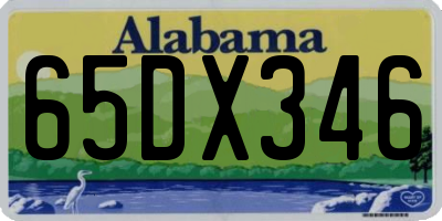 AL license plate 65DX346