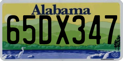 AL license plate 65DX347
