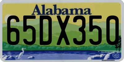 AL license plate 65DX350