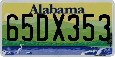 AL license plate 65DX353