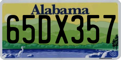 AL license plate 65DX357