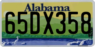 AL license plate 65DX358