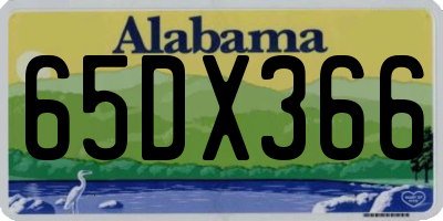 AL license plate 65DX366