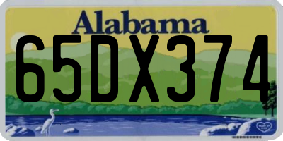 AL license plate 65DX374