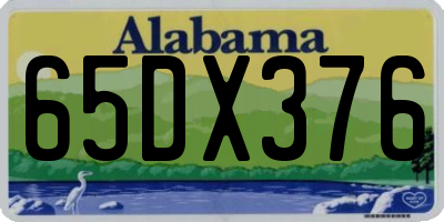 AL license plate 65DX376