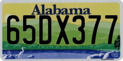 AL license plate 65DX377