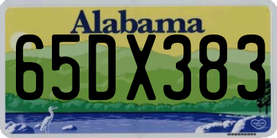 AL license plate 65DX383