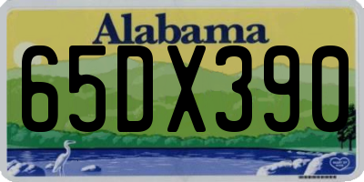 AL license plate 65DX390