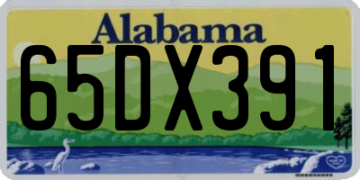 AL license plate 65DX391