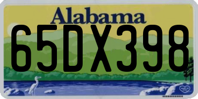 AL license plate 65DX398