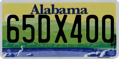 AL license plate 65DX400