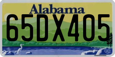 AL license plate 65DX405