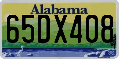 AL license plate 65DX408